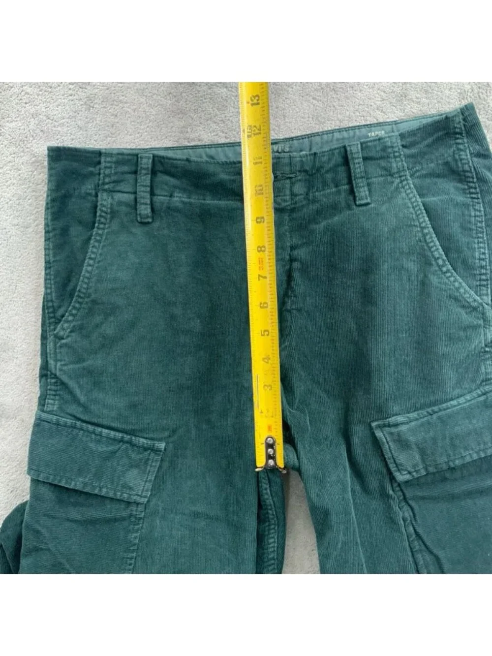 Levis XX Cargo Taper Pants Mens 32x30” Forest Green Corduroy Utility Workwear